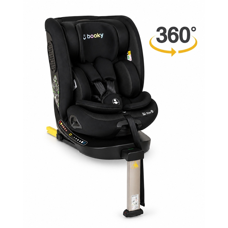 Booky Rome Isofix i-Size auto sedište 40-150cm Black - Meda Shop