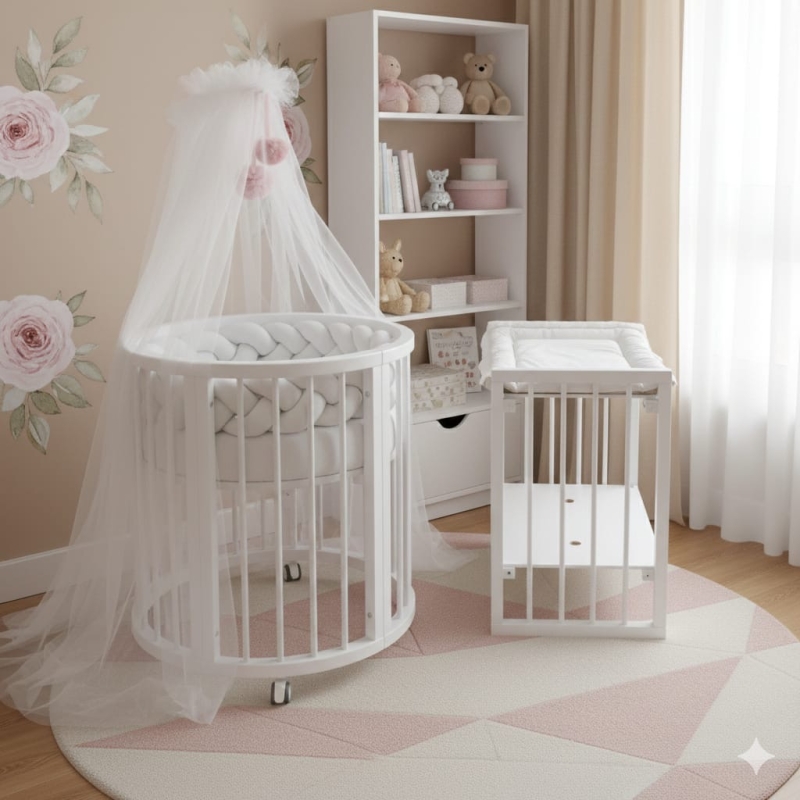 Booky Cloud 9u1 krevetac za bebe White - Meda Shop