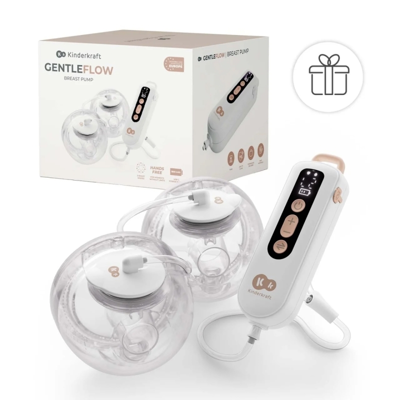 Kinderkraft Gentleflow dvostruka električna pumpica za grudi Golden - Meda Shop