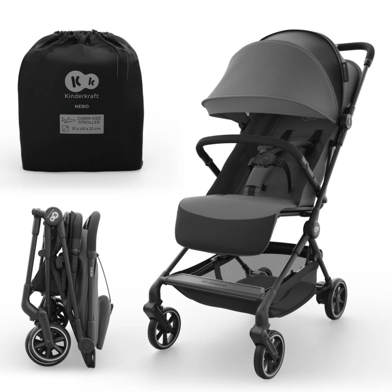 Kinderkraft Nebo kompakt kolica Grey - Meda Shop