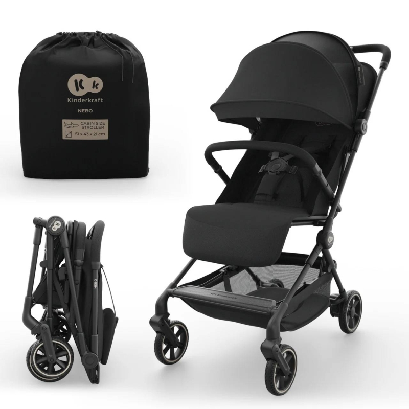 Kinderkraft Nebo kompakt kolica Black - Meda Shop