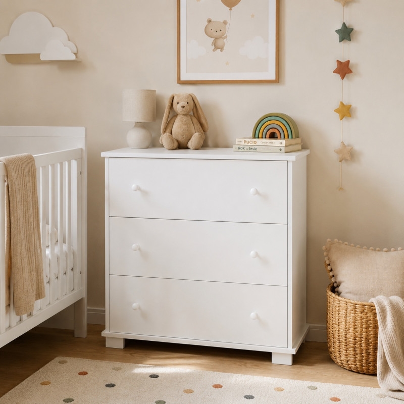 Pinewood Classic komoda za bebe White - Meda Shop