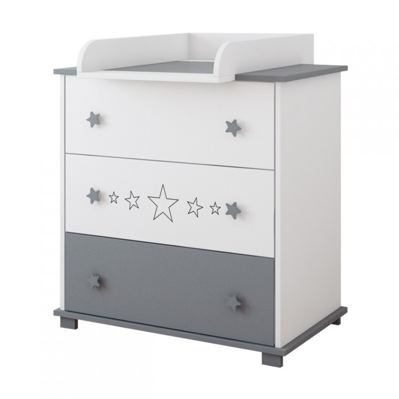 Pinewood Stars komoda za bebe Grey - Meda Shop