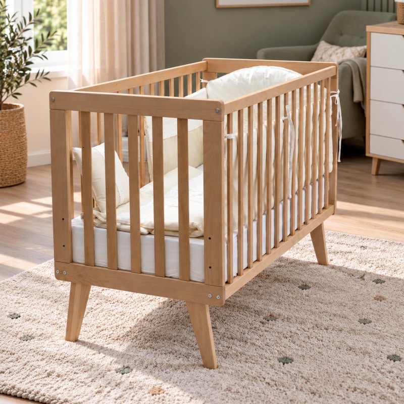 Taraba Oblo krevetac za bebe natur - Meda Shop